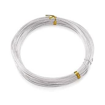 THRELE 10 Gauge Aluminum Wire for Crafts, 2.5mm Thickness, 3Meters, Silver