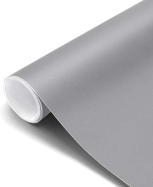 Matte Grey 60x500cm Waterproof Furniture Stickers Self Adhesive Self Adhesive Furniture Sticker Bathroom Window Sticker Matte Grey Wall Sticker for Bathroom Window Cabinet Sticker decal
