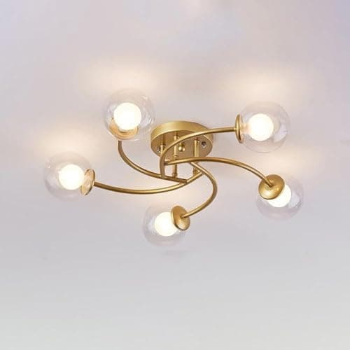 Generic Pendant Light 5 Bulb Without Bulbs 20x64x20 cm Champagne