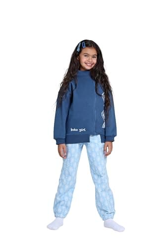 junior Girls Printed Pajamas Set Long Sleeve Pajama (pack of 1)
