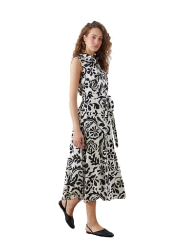 LC WAIKIKI Woman Regular Fit Patterned Shirt Dress