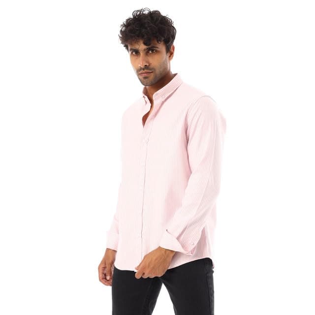 Andora Mens Candy Stripes Pattern Turn Down Collar Shirt (pack of 1)