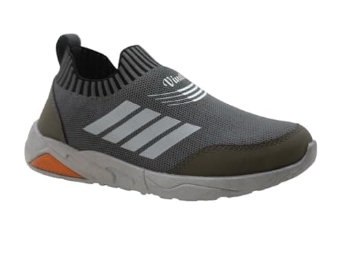 310327-3503271800- Vinitto Kids Elastic Light sneakers Lightweight Breathable Sports Shoes - Grey, 33 EU