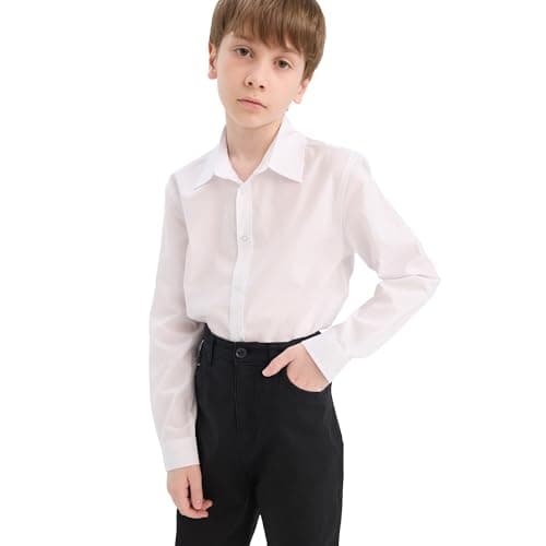 DeFacto Boys Casual Regular Fit Polo Neck Long Sleeve Woven Top Long Sleeve Shirt Y1302A6 Long Sleeve Shirt (pack of 1)