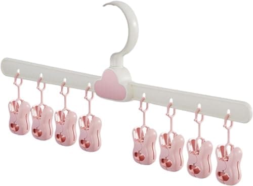 Rotating Laundry Hanger with 8 Strong Clips for Socks Underwear and Small Clothes 360 Degree Spin Space-Saving Durable Hanging Rack for Home Use Drying rack