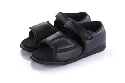 Max Comfort Adjustable Wide Comfort Sandals 2 Adjustable Straps, Lightweight, Suitable for Everyday Use, Black (42)