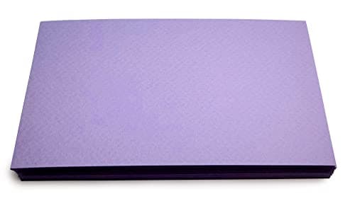 PPAPPAPPIYO 3x5 Colored Index Cards, 50 Pack 180gsm (Violet) | Premium Textured Blank Flash Cards, Heavyweight Cardstock for Study, Recipes, and DIY Crafts