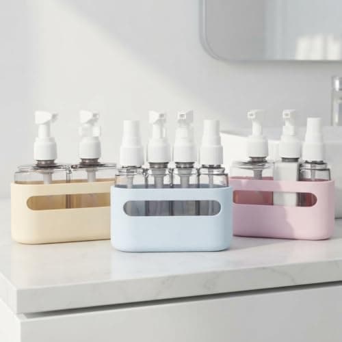 4-Pack Travel Dispenser Set for Shampoo Lotion Gel Leak-Proof Portable Pump dispenser