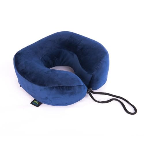 Max Comfort Memory Foam Travel Neck, Medical Travel Neck, Blue