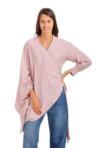 Carina Asymmetrical Wrap Blouse Shirt