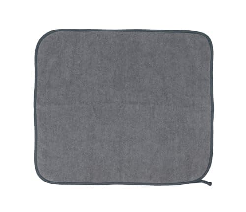 Hélène MOU Cotton Terry Kitchen Towel Set 2-Pieces, 60 cm x 60 cm Size, Dark Gray