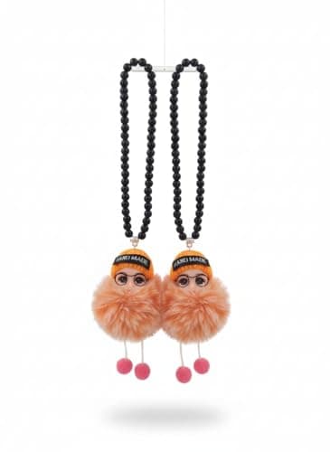 Beautiful and elegant chain - streamlined and elegant shape - modern shape - car - orange pendant (2 pieces)-SAcar Auto part