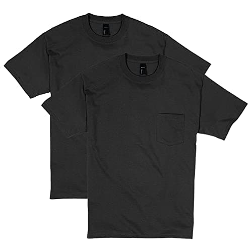 Hanes Men's Heavyweight Pocket T-Shirt, Beefy-T Full-Cut Cotton Pocket Tee for Men, Crewneck T-Shirt For Men, 1 or 2 Pack