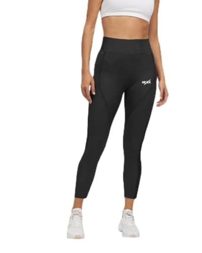 HEXA Legging PA25 for Women - High-Waist Performance Leggings - Dry-Fit & Anti-Bacterial - 100% Polyester - Made in Egypt Black Pants
