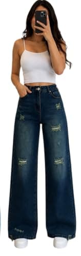 Daly cotton ribbed wide leg jeans Pants