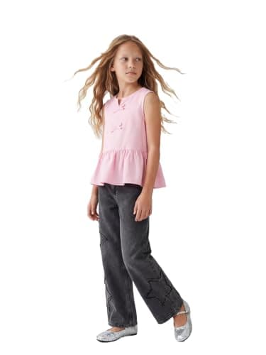 LC WAIKIKI Girl Baggy Fit Embroidered Girls' Jeans