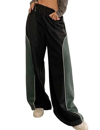 Miza Women's Loose Fit Comfortable Soft Material Fashion Solid Side Line Sport Daily Outwear Sweatpants Pants