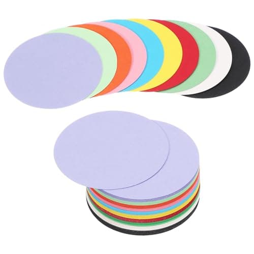 PATIKIL 72 Sheet Circle Card Stock 2" Round Thick Cardstock Multicolor | Cutouts Paper Coaster for Office Supplies DIY Craft Projects Classroom Printing Bulletin Board Decor Christmas Art media paper