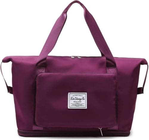 Waterproof Foldable Travel Bag Lightweight Nylon Oxford Duffel for Women