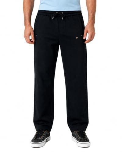 Men’s Black Regular Fit Jogger Pants – Lycra Fabric Casual