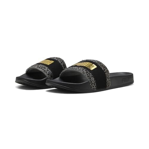 PUMA womens Leadcat 2.0 Animal F,Puma Black-Puma Gol Sandal
