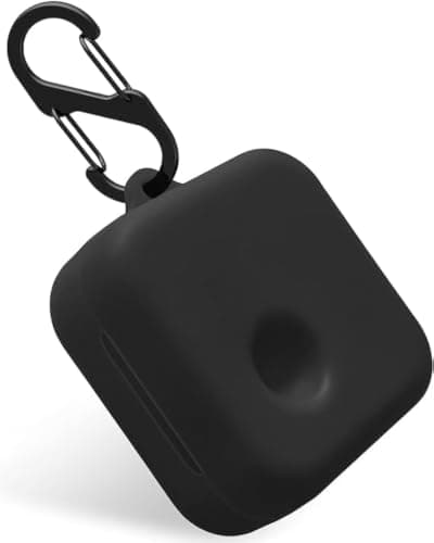 Silicone Case, (Compatible with Nothing Ear 1) Ultra Thin Cover Shock and Scratch Resistant Fully Compatible Design with Visible LED indicator and Metal Carabiner For Easy Carrying (Black)