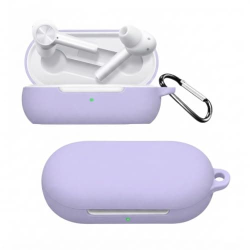 Compatible with Case Soft Silicone Full (Compatible with Buds Z) Protective Case Cover with Keychain, Generation for Women Men (lavender)