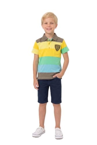 Bebo Boys Short Sleeve Shirt Boys Striped Polo Shirt