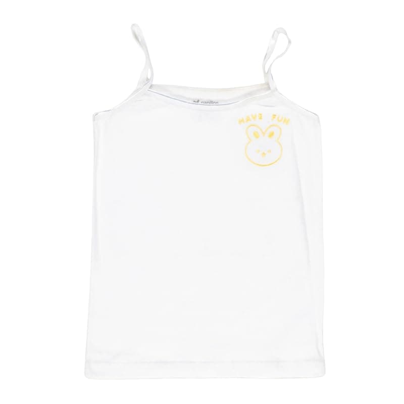 Papillon Girls Sleeveless Girls Undershirt Cotton Embroidered Base Layer Top (pack of 1) Underwear