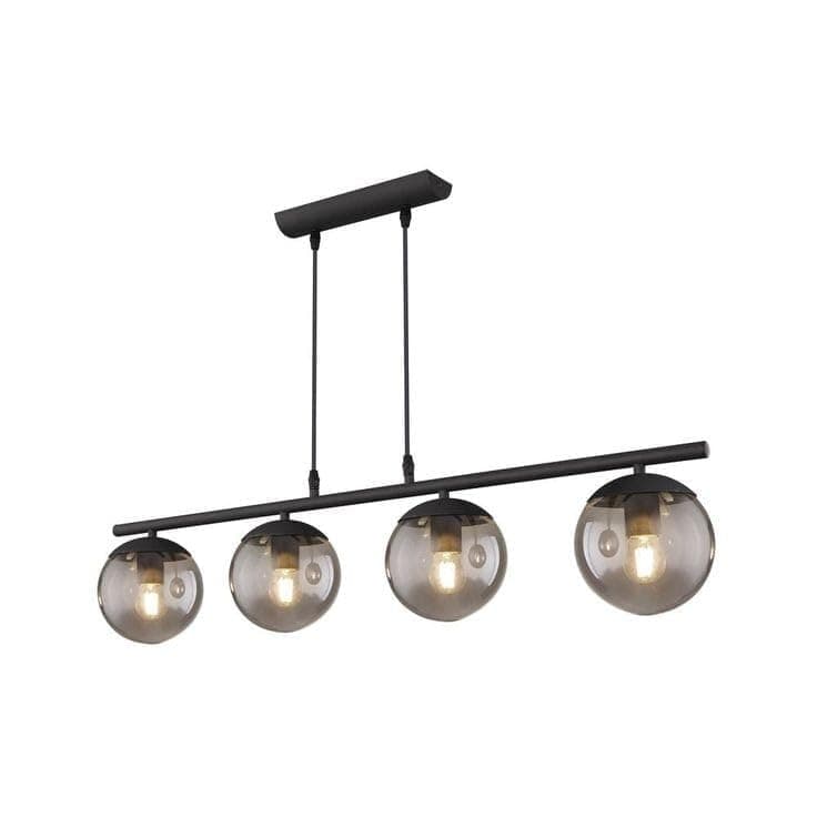Generic Pendant Light 4 Bulb Without Bulbs 40x75x40cm Black