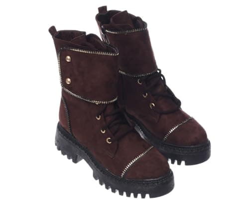 B&W womens B&W-W060-Brown Sneaker Boot