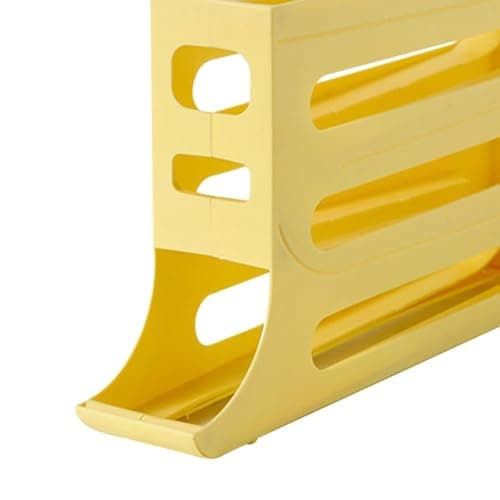 Rolling Egg Organizer for Refrigerator Multi-layer Sliding Egg Storage Container Break-resistant Plastic Dispenser for Fridge Kitchen Organization