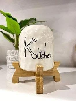 Generic Porcelain cutlery drainer with bamboo wood stand, .bs