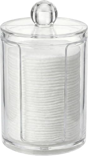 Acrylic Cotton Pad Makeup Organizer Imported Transparent Cosmetic Storage Box for Vanity Table Organization and Beauty Tool Container Holder Food storage container