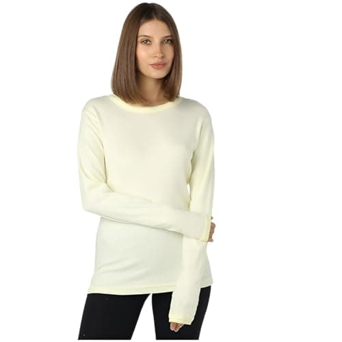 Dahab Women Cotton Long Sleeves Round Neck Base Layer Top (pack of 1) Shirt