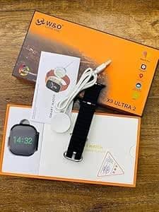 Smart Watch X9 Ultra 2 Original (2 X9 Ultra) Answer Calls - NFC - Bluetooth - Always on Display Calculator Wireless Charging AMOLED Screen Support NFC/GBT Chat - Arabic (Black) Wearable computer
