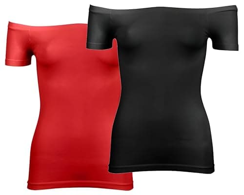 Silvy Womens Set Of 2 Pieces Nancy Top Half Sleeves Off Shoulder Set Of 2 Pieces Nancy Top Half Sleeves Off Shoulde Shirt