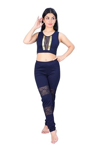 Women's Fashion Lace Sequins Tracksuit Pajama Set