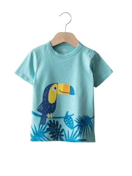 LC WAIKIKI Baby Boy Crew Neck Short Sleeve Cotton Printed Baby Boy T-Shirt