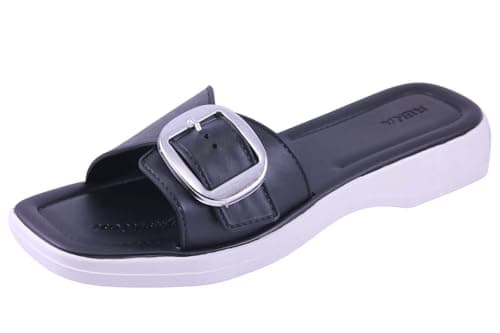 Romba Women's Flat Heel Sandals With Elegant Bow Protan Sole Material - Tuck Sleeper For Women