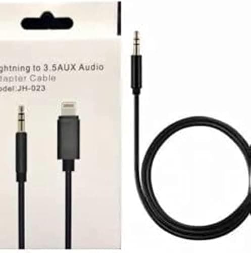 3.5mm To Male Aux Stereo Audio Adapter Cable For Car Stereo Headphones 1M Compatible With IOS - Black Electronic adapter