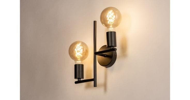 Generic Abalek 2 Bulb Without Bulbs 30x20x30cm Black