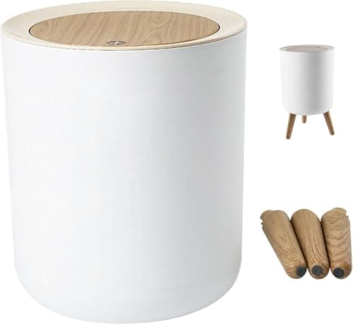 Touch Storage Basket 7L – Basket Touch Round | Decorative Storage Basket with Easy Open Lid for Modern Home Organization