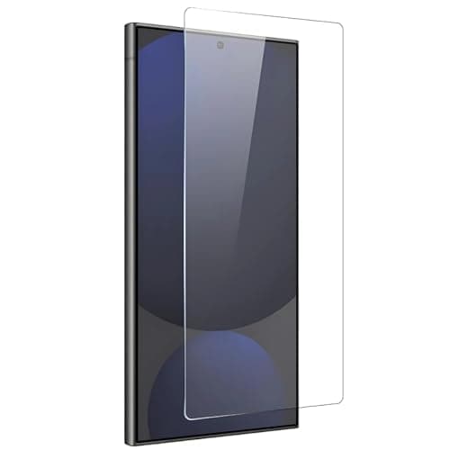 What's Mob Clear Glass Screen Protector Compatible With Galaxy S25 Ultra, HD Clear, Premium Quality, Supports Fingerprint Lock, 2.5D, Without Black Frame