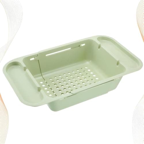 Over the Sink Strainer Expandable Colander for Veggies Fruits and Dishes