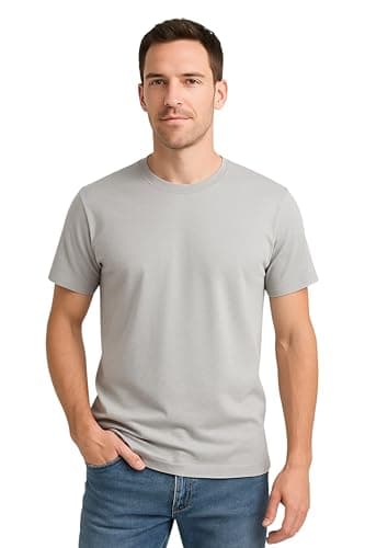 Romba Men's Solid Cotton Short Sleeve T-Shirt with Soft Material Multiple Sizes Suitable for Daily Occasions and Casual Use