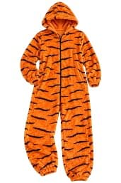 Winter Women's One Piece Hooded Zip Front Suit Home Use IN Pajamas
