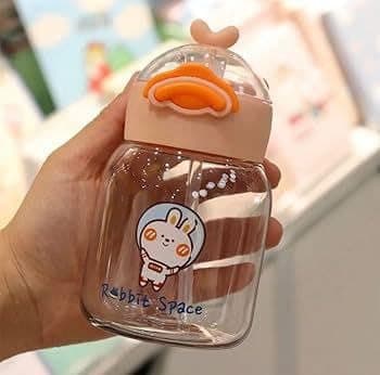 Generic Water bottle, Straw and safety lock, Food-safe acrylic material, 400ml capacity, Available in multiple colors, .ri