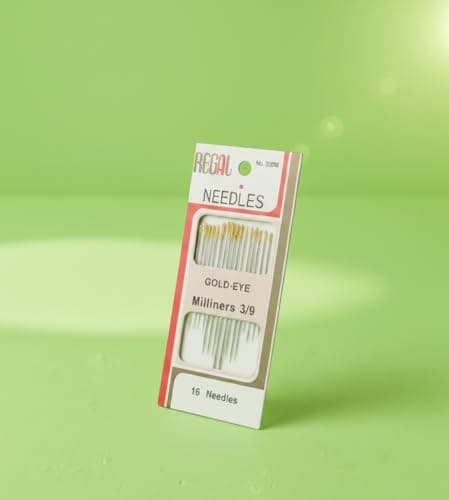 Metal Hand Sewing Needle – 16 Durable and Easy to Use Needles for All Fabric Types - Essential Tool for Housework and Quick Repairs - Light and Easy to Use