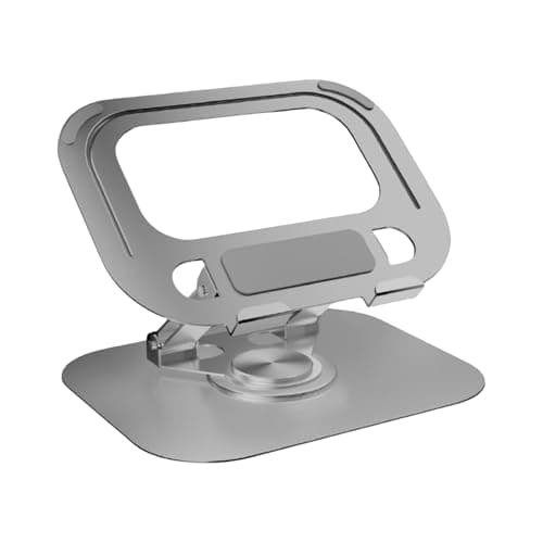 Premium Adjustable 360° Laptop & Tablet Stand i154 – Aluminum Alloy Ergonomic Holder for Up to 15.9″ Devices, Foldable Portable Cooling Base, Full Angle Adjustable Rotating Desk Mount Portable electronic device stand